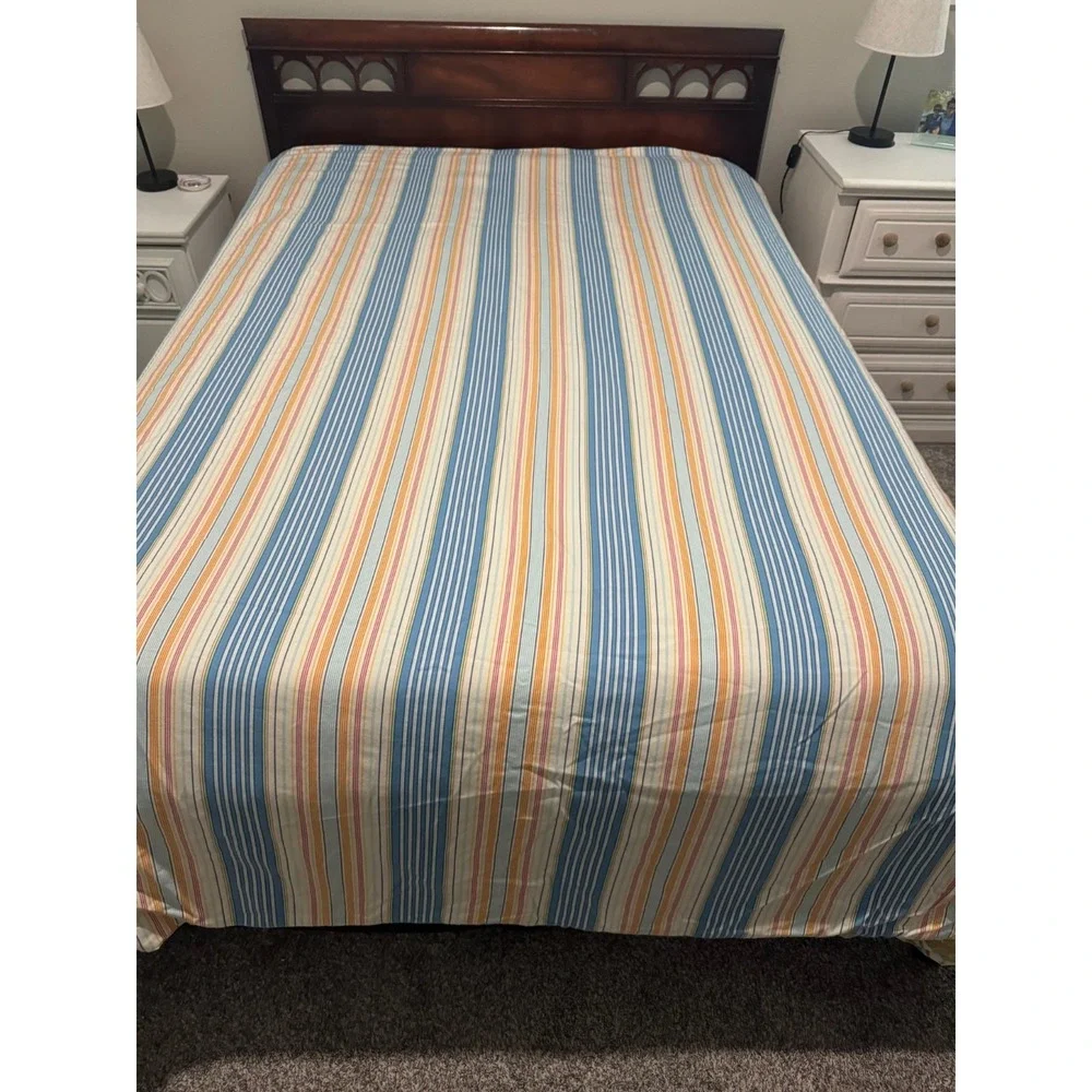 Pottery Barn Duvet Multicolor Stripe Full/Queen Teen Guest Cotton Colorful